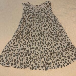 MTS Cream Pleated A-Line Tank Top